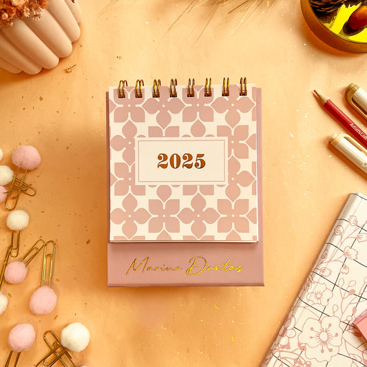 Blush Pink Chic Desk Calendar - Personalizable