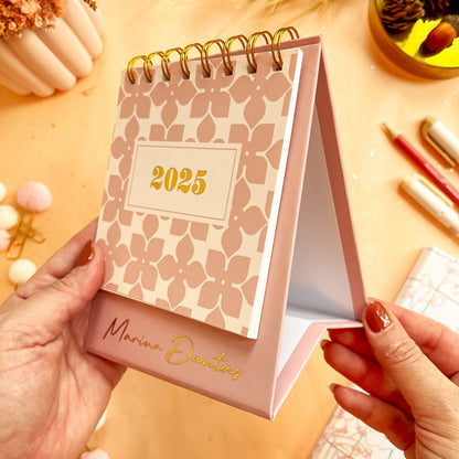 Blush Pink Chic Desk Calendar - Personalizable