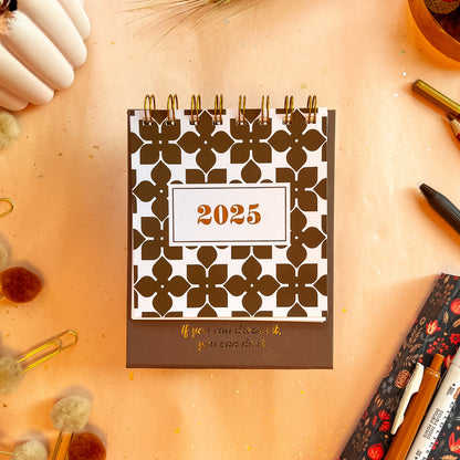 Mocha Chic Desk Calendar - Personalizable