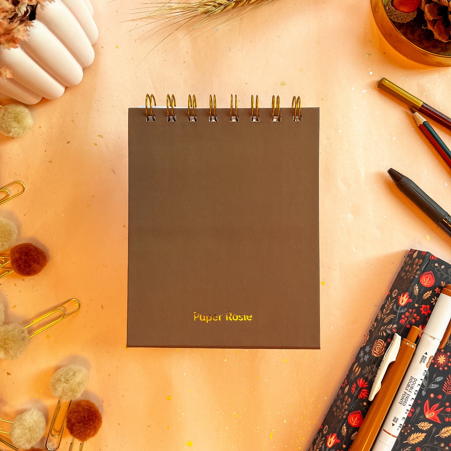 Mocha Chic Desk Calendar - Personalizable