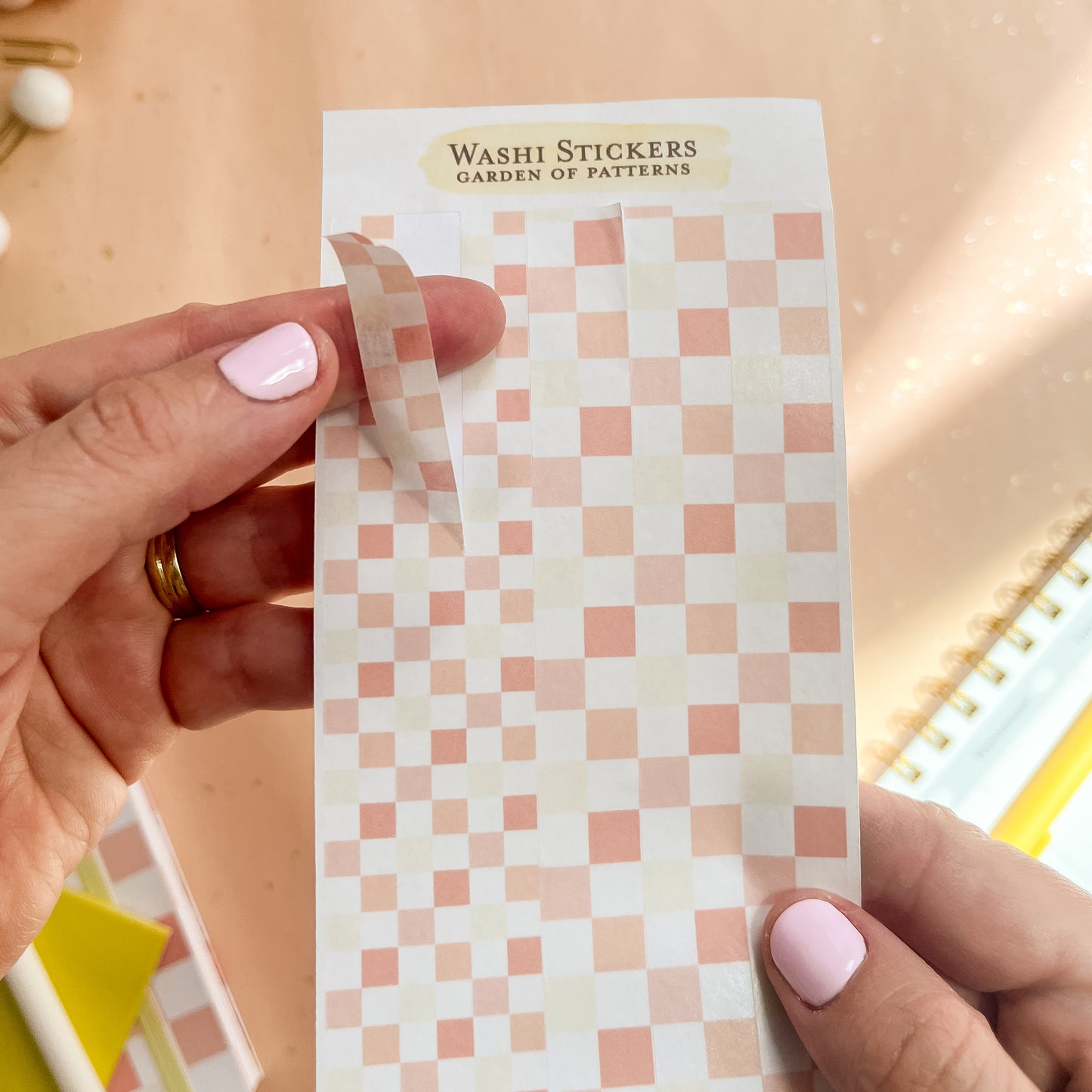 Sun-Kissed Checks Washi Sticker Sheet