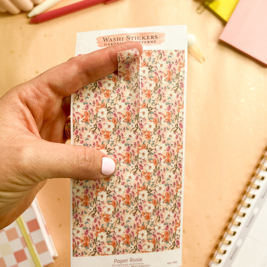Summer Petals Washi Sticker Sheet