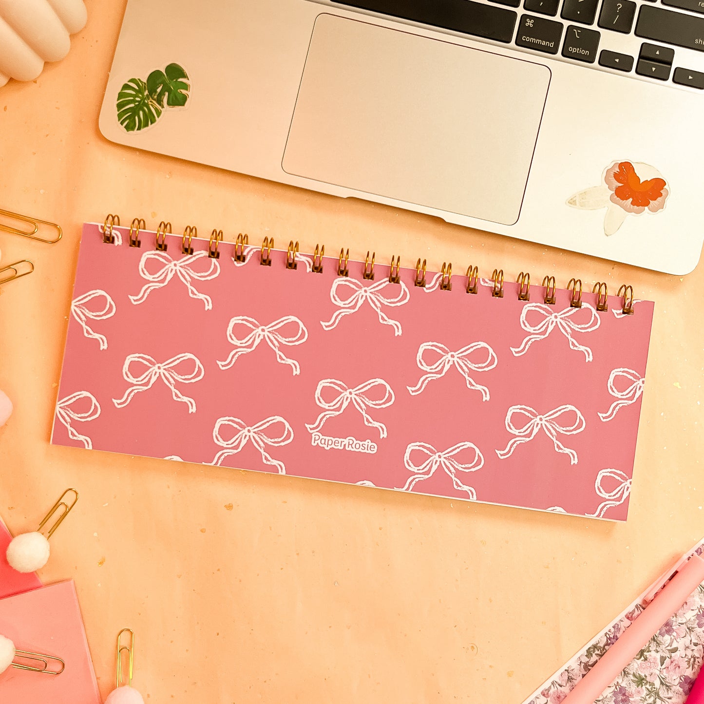 Coquette Bloom Weekly Keyboard Planner