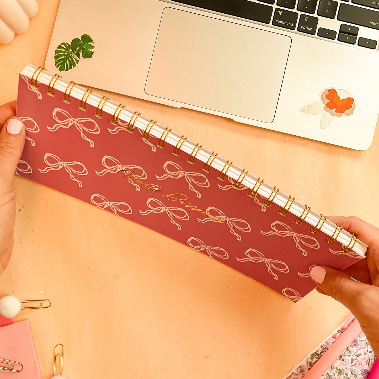 Coquette Bloom Weekly Keyboard Planner