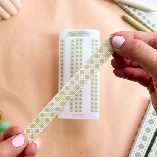 Sage Trellis Washi Sticker Sheet