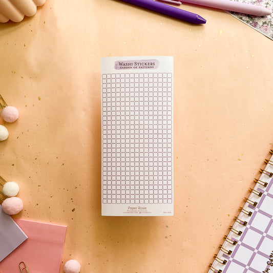 Orchid Grid Washi Sticker Sheet