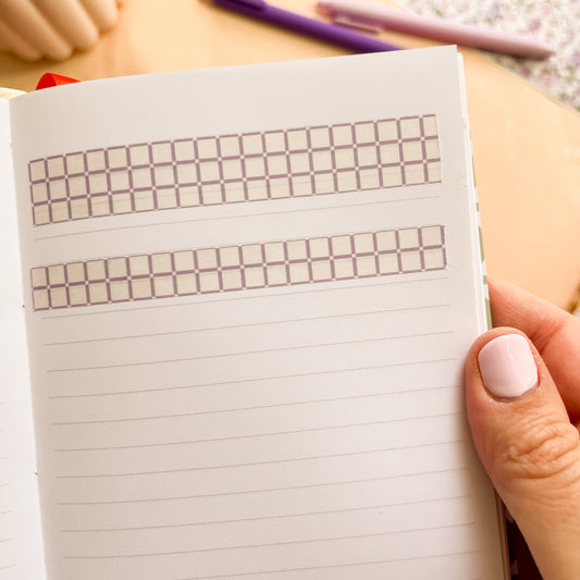 Orchid Grid Washi Sticker Sheet