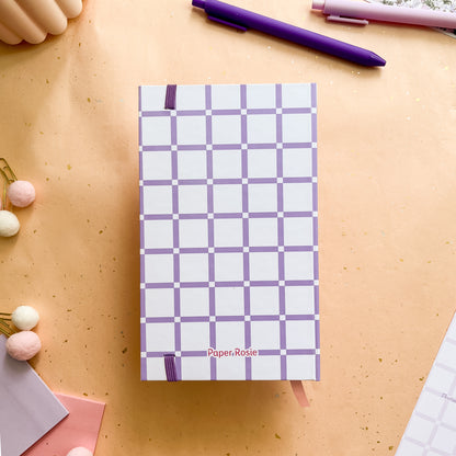 Orchid Grid B6 Case-Bound Notebook
