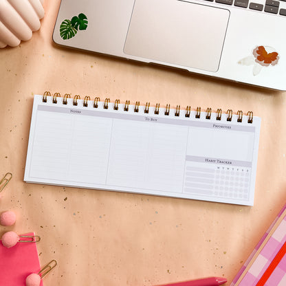 Berry Gingham Weekly Keyboard Planner