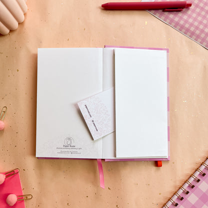 Berry Gingham Notebook, B6, Case-Bound