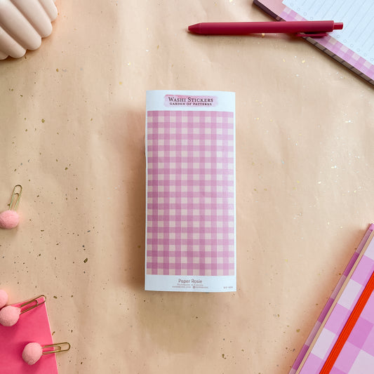 Berry Gingham Washi Sticker Sheet