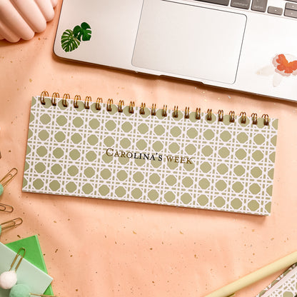 Sage Trellis Weekly Keyboard Planner